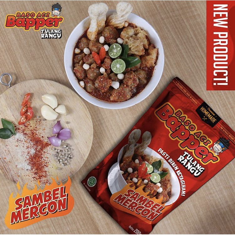 BAKSO ACI BAPPER TULANG RANGU ORIGINAL DAN SAMBEL MERCON | BAKSO ACI BAPER | FROZEN FOOD