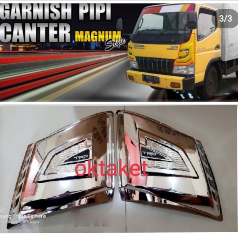 Side Vent samping Canter Fuso Trd Sportivo chrome garnish pipi