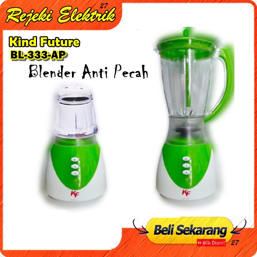 KF BL 333 AP Blender Plastik Kapasitas 1,5 Liter 2in1 - Blender Anti Pecah