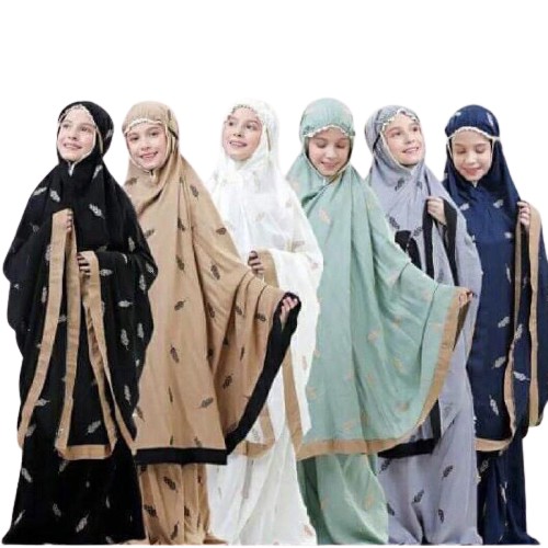mukena anak tanggung/mukenah anak rayon bordir premium