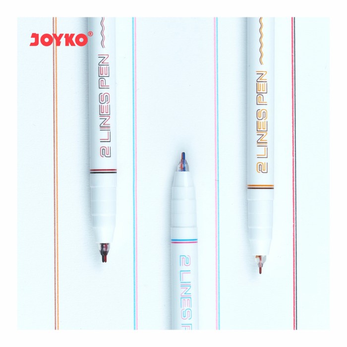 

Bagus Joyko Two Lines Pen Color 0.5 Mm Pulpen Pena Warna Double Tip Doodle Hemat