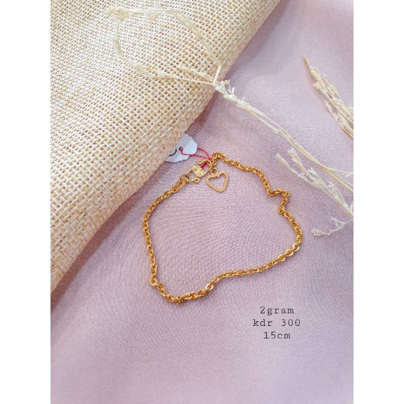 [NEW] [LIMITED STOCK] Gelang tangan emas rantai nori emas asli kadar 300, perhiasan, gelang tangan
