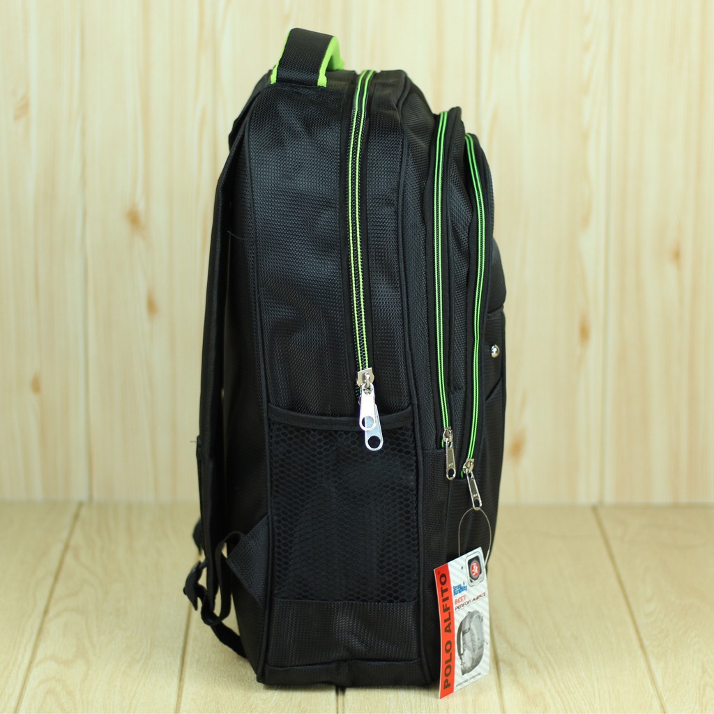 Promo Obral Ransel Gendong Polo Alfito Tas Laptop Sekolah SMP SMA Cowok Backpack Punggung Pria Keren Tas Kerja Ransel Murah Bahan Dolby Tebal Sekolah Punggung Pria Keren Ransel