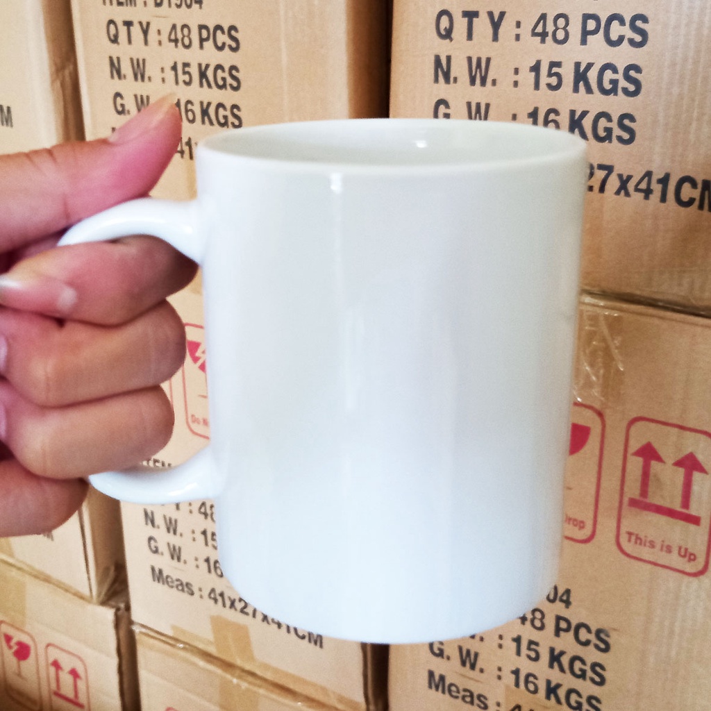 mug coating putih polos - mug coating import