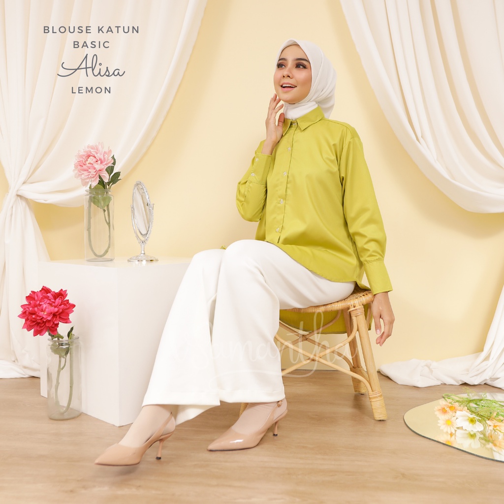 Kemeja Polos / Blouse Basic Alisa