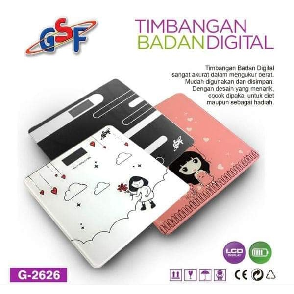 TIMBANGAN BADAN DIGITAL MAX 180 KG / TIMBANGAN  BADAN DIGITAL GSF G-2626 / GSF G 2626 / GSF 2626