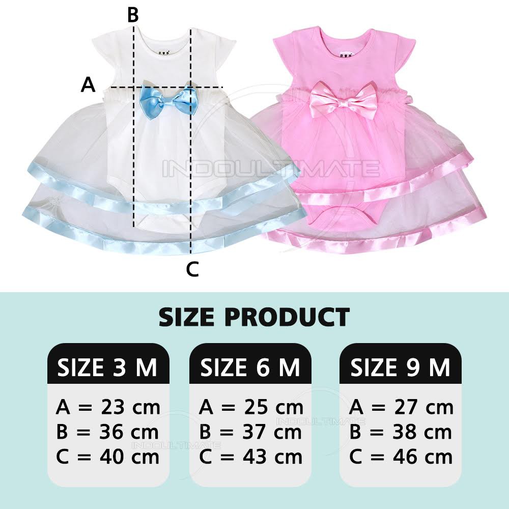 Baju Bayi Perempuan PREMIUM 100% COTTON Dress Bayi Newborn 0-9 Bulan Pakaian Bayi Kaos Bayi BN-5212