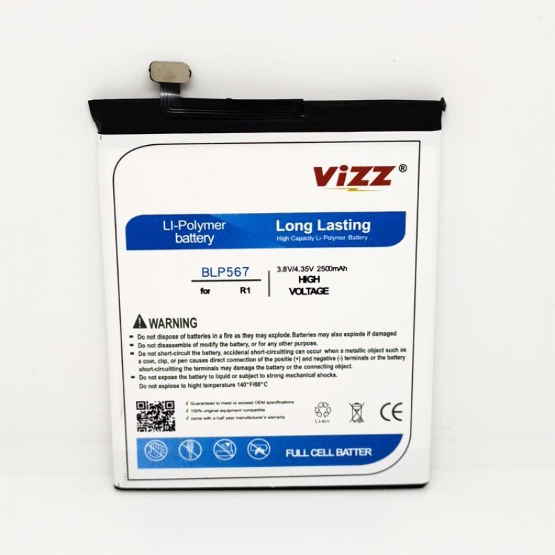 Baterai Batre Vizz BLP567 / R1 / R1K / R1S / R829 / R829T Original Vizz