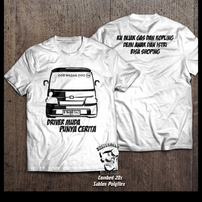 BIG SIZE 3XL 4XL kaos/t shirt/baju keren MEME DRIVER MUDA PUNYA CERITA