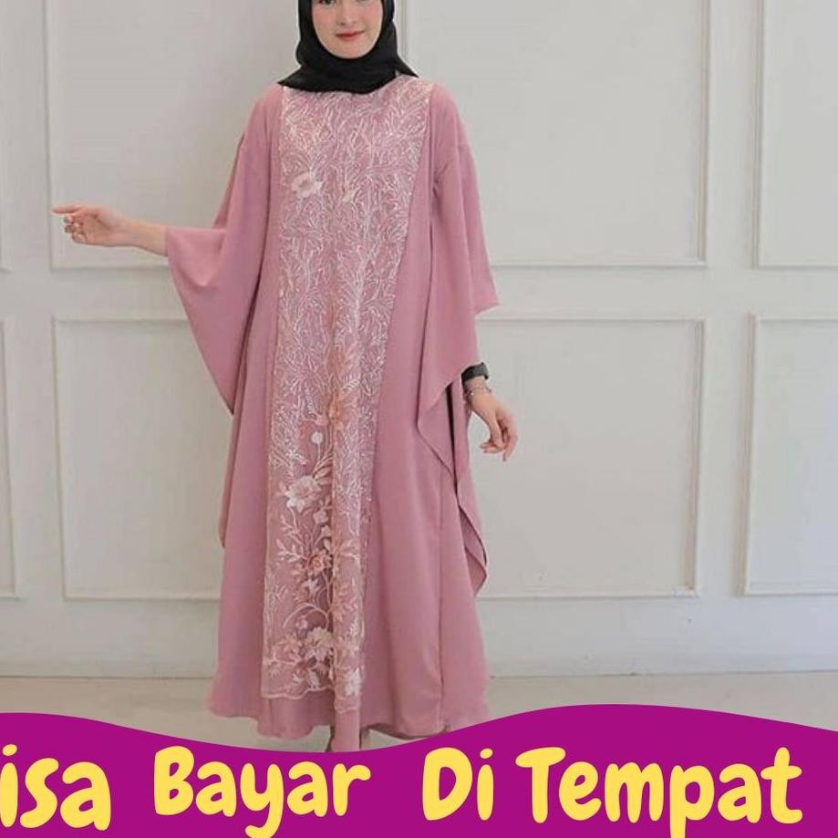 [COD] Kaftan Muslim Terbaru Mikayla Kaptan Brukat Brokat Mewah Murah Baju Kondangan Pesta Modern