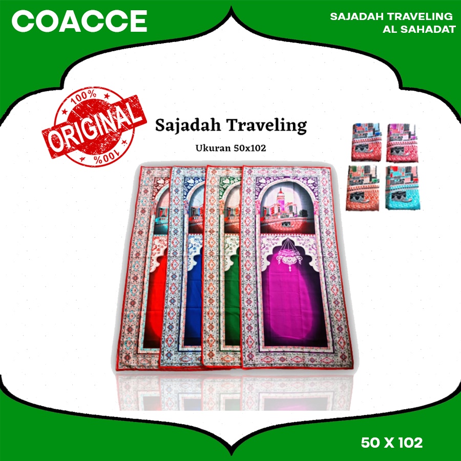 Sajadah traveling Al Shadat ukuran 50x102 I Sejadah travel