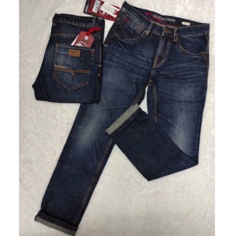 Celana Panjang Pria Cardinal Reguler Original Jeans Denim