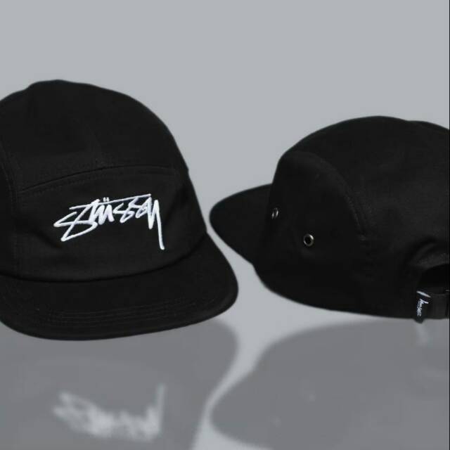 Stussy 5 panel text white