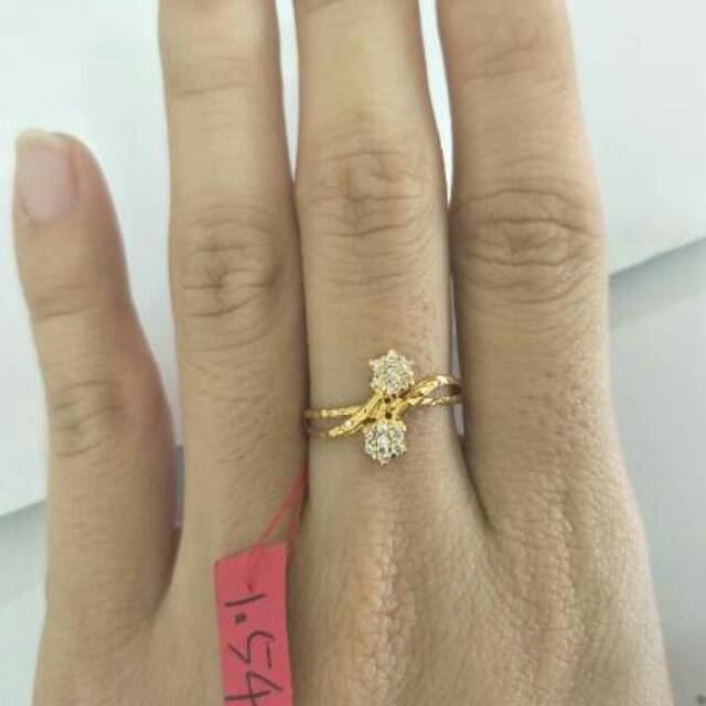  cincin  emas  asli kadar 700 model  elegant Shopee Indonesia 