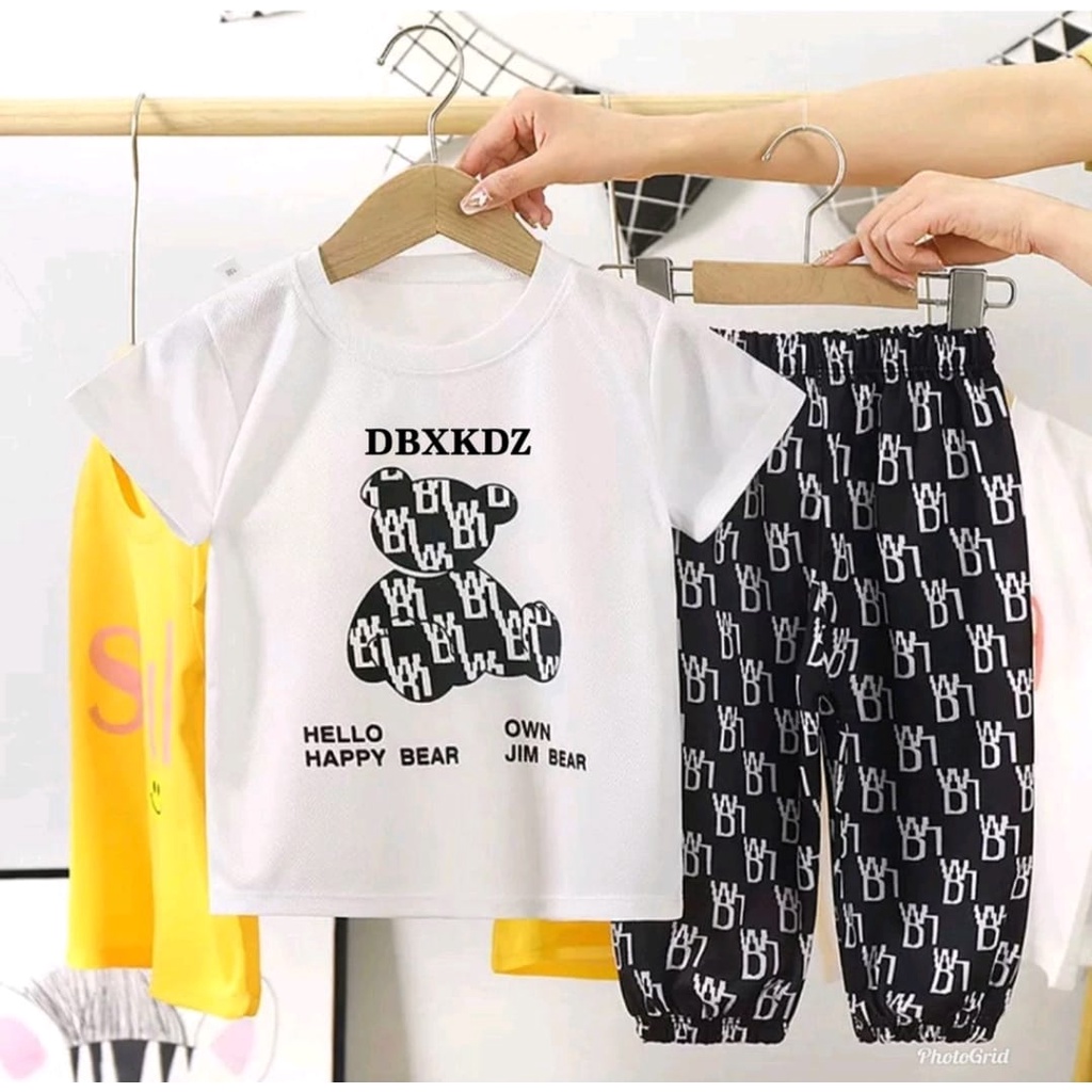 free ongkir setelan baju bayi anak motif bear panda dbox size 1-5 tahun bahan katun lembut terbaru terlaris/ setelan baju bayi anak laki laki/ setelan baju bayi anak perempuan/ setelan baju bayi anak cowo/ setelan baju bayi anak cewe/ baju anak terbaru