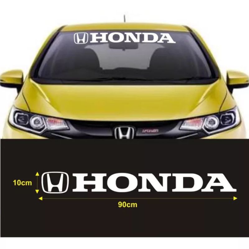 STIKER MOBIL STICKER CUTTING TULISAN HONDA KACA DEPAN ATAS TERBARU TERMURAH TERLARIS