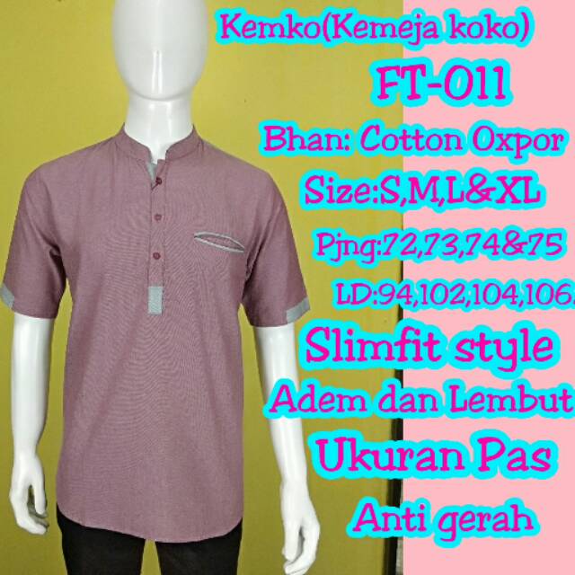 Baju Kemeja Koko Al-Fath Katun Sutra Original