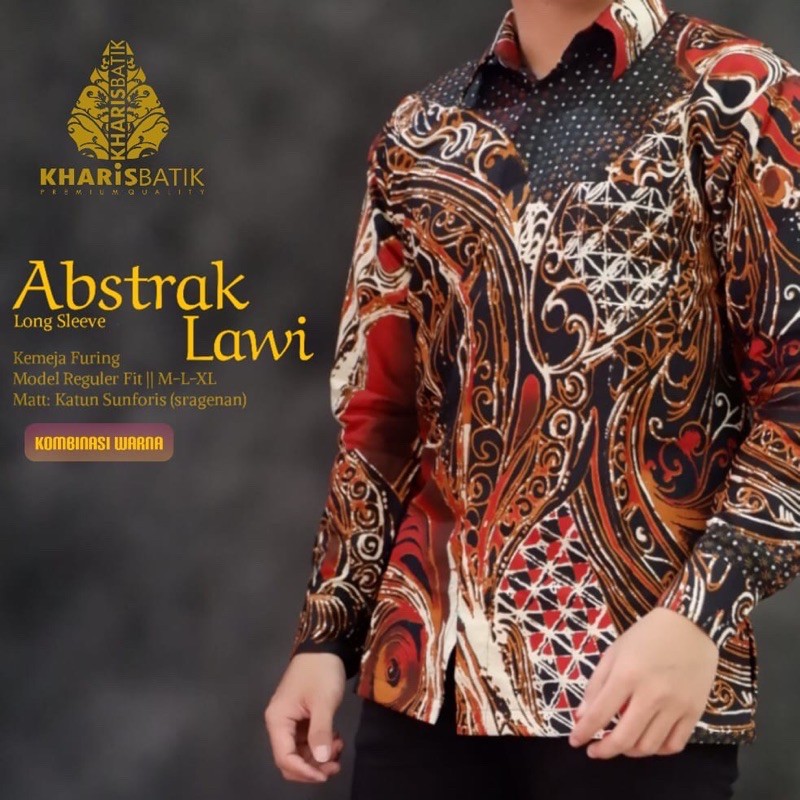 Batik ABSTRAK LAWI Full Furing Katun Halus Size M-XXL High Quality