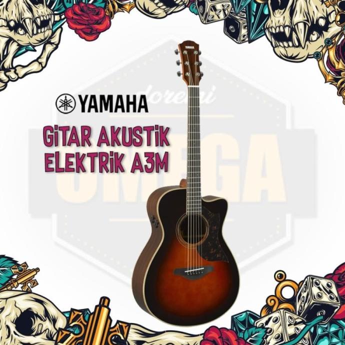 Gitar Akustik Elektrik Yamaha A Series A3M / A 3 M / A3 M / A 3M Kimdammi12