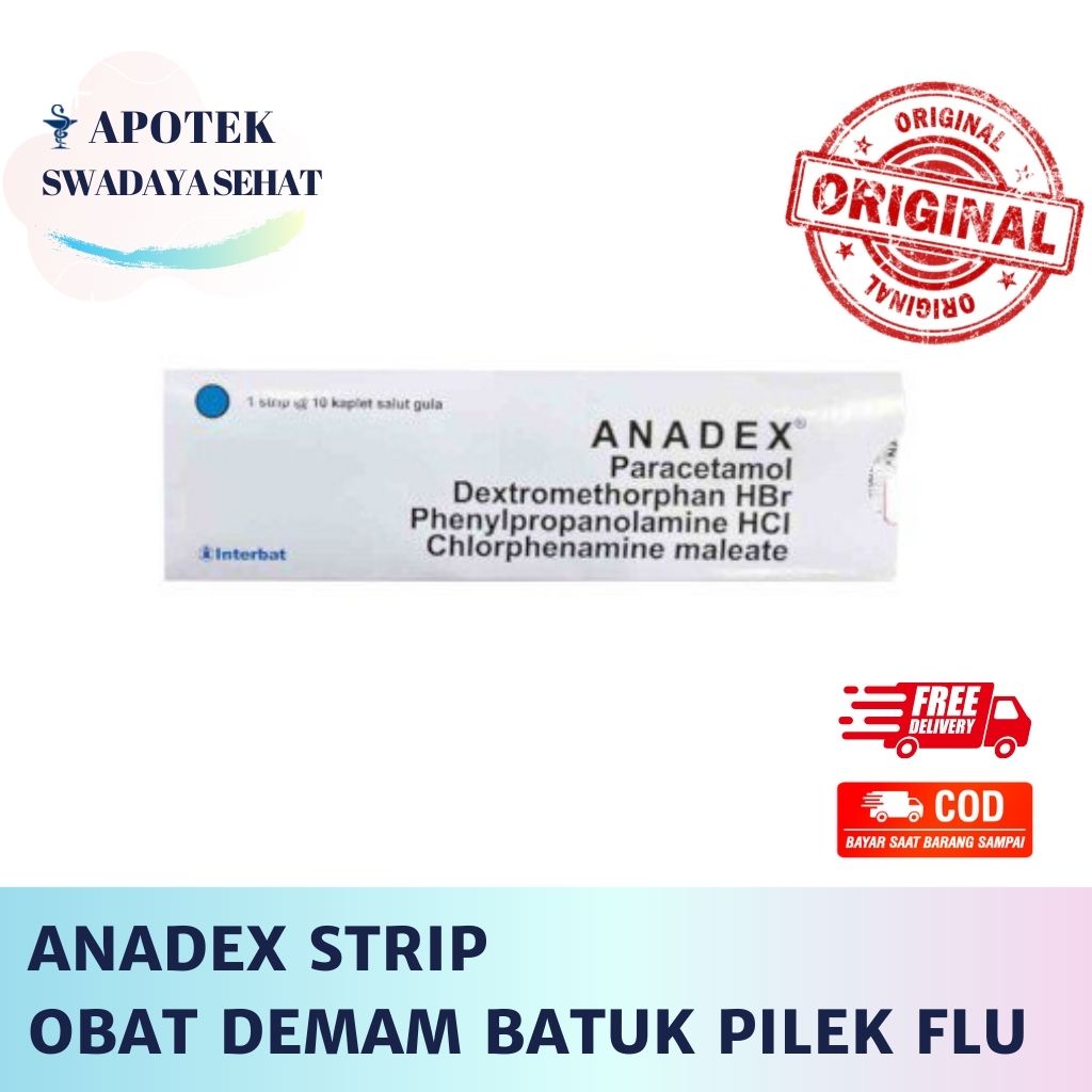 ANADEX Strip - Obat Demam Batuk Pilek Flu Isi 10 Tablet