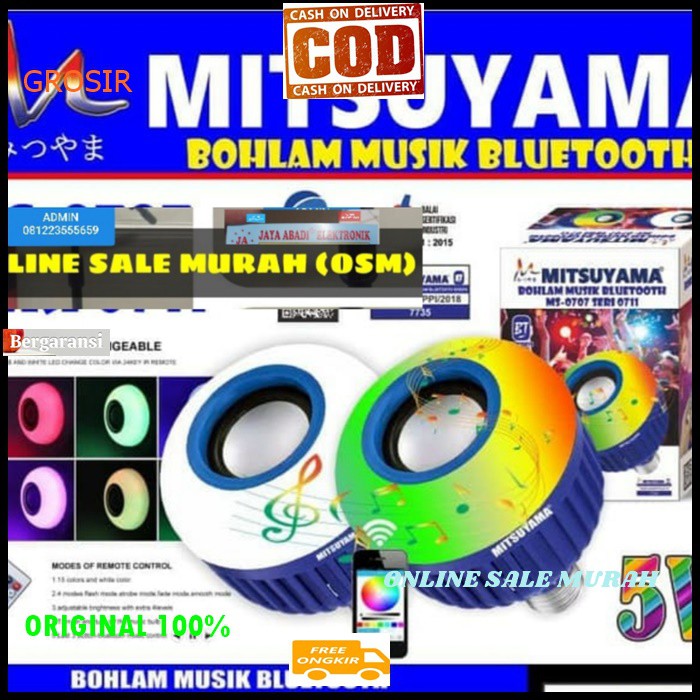 G215 Led music blub Lampu musik rumah bluetooth Bohlam speaker spk Bluetoot mini mp3 audio disco warna warni remote 7 watt wat sinar cahaya terang lamp dinding wall tembok portable G215   BISA BLUETOOTH KE SEGALA JENIS HP  7cm x 7cm x 10cm perkir