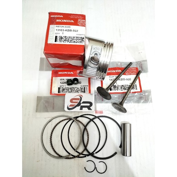 PISTON KIT (0,50) KOMPLIT (KBB) HONDA ORIGINAL TIGER   KELENGKAPAN PRODUK  PISTON KIT STD KOMPLIT  PATUNG KLEP 2 BIJI SIL KLEP 2 BIJI