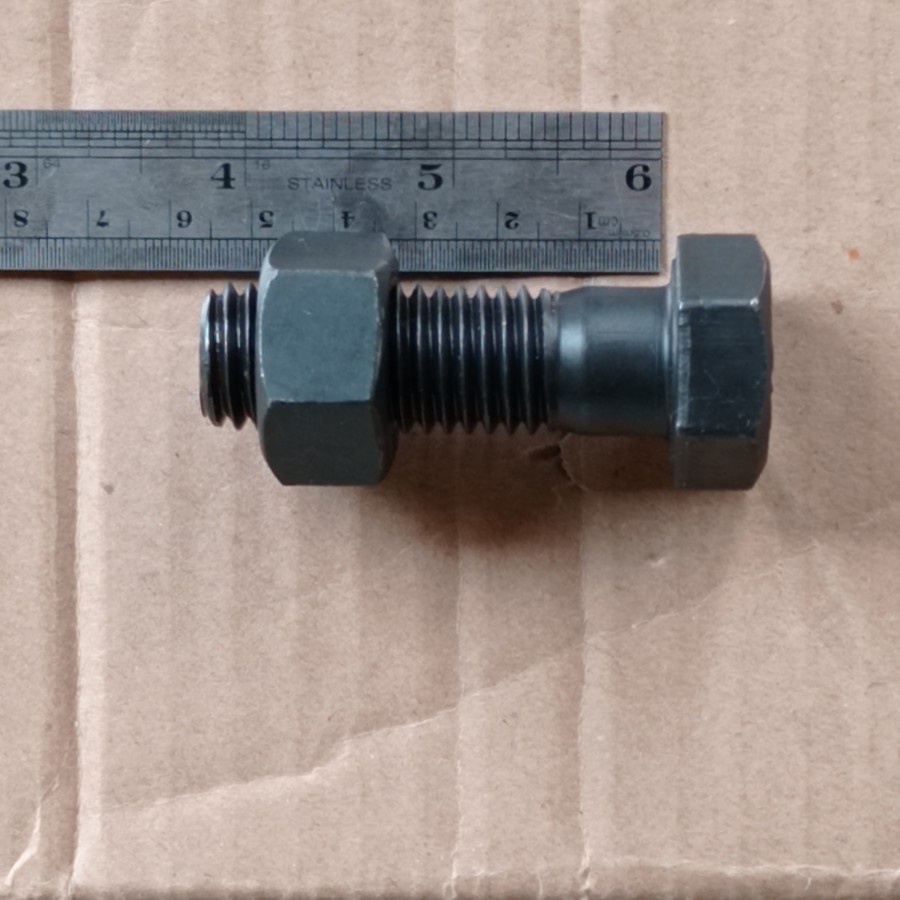 BAUT BAJA HTB 8.8 M18 X 55 / BAUT BAJA M18 X 55 HITAM / BAUT M18X55 BAJA / BAUT 27 KUNCI 27 HALF DRA