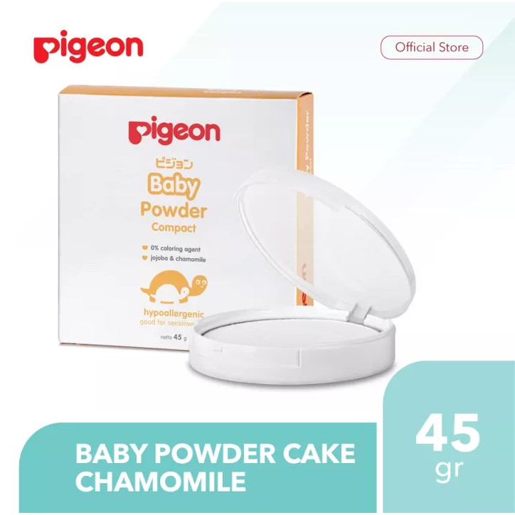 Pigeon Baby Powder Compact Hypoallergenic 45gr - Bedak Padat Bayi