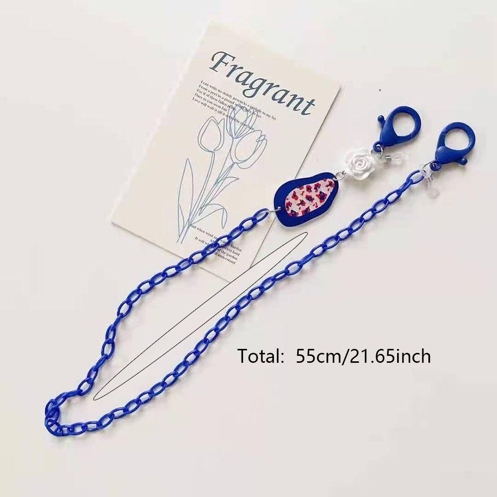 R-flower Acrylic Lanyard Wanita Rose Rantai Kacamata &amp; Lanyards Tali Kacamata Rantai Kacamata Sunglasses Chain