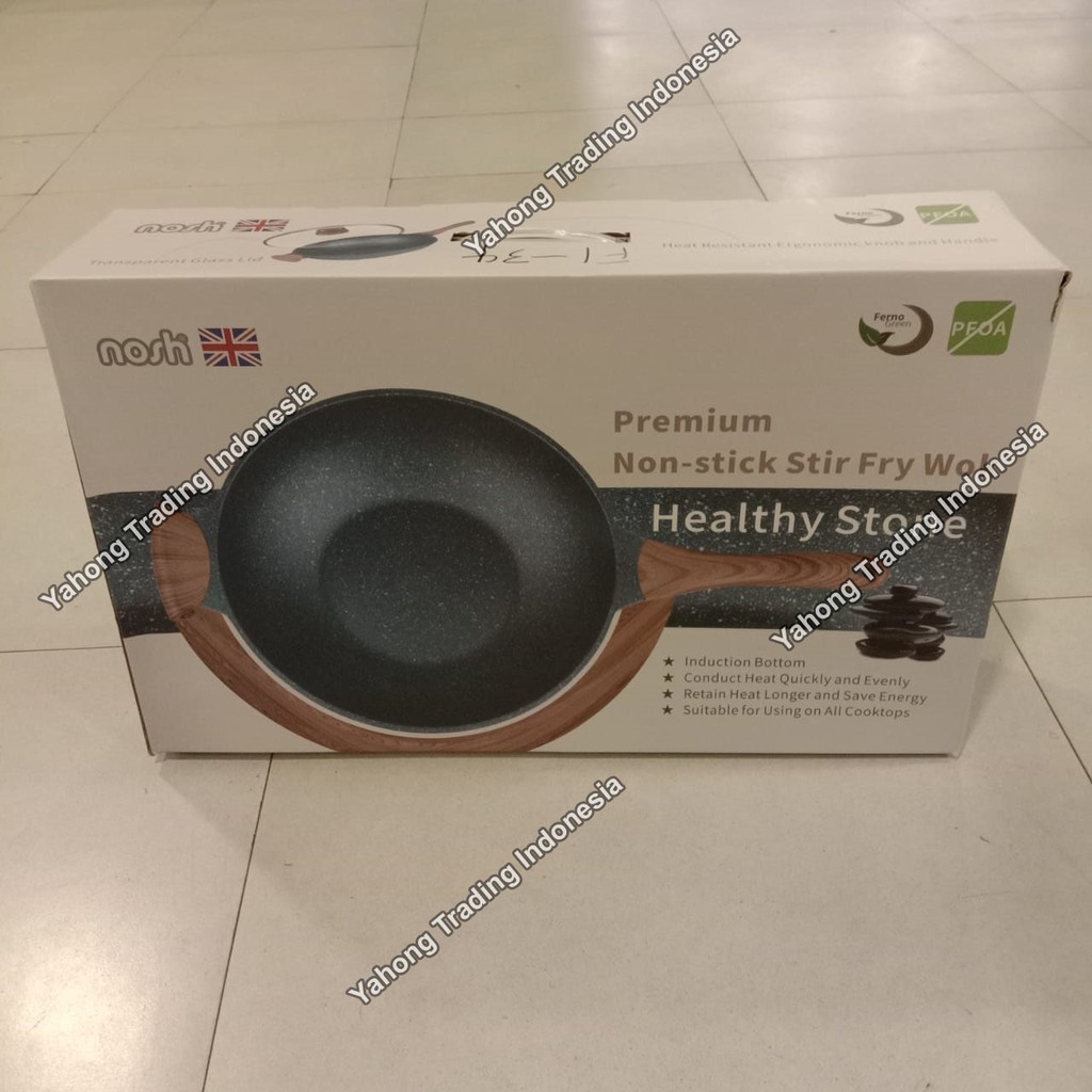 Healty Stone Alat Masak Pan Panci Wajan Jumbo Anti Lengket F1