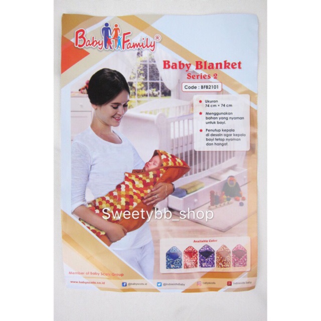 Selimut bayi Family / Blanket Bayi Baby Familiy / Blanket Bayi Tebal