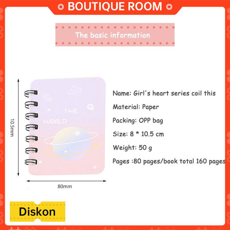 

Ready✨A7 Rollover Coil Buku Mahasiswa Saku Buku Kecil Mini Notebook Diary Portable Office NotepadBER