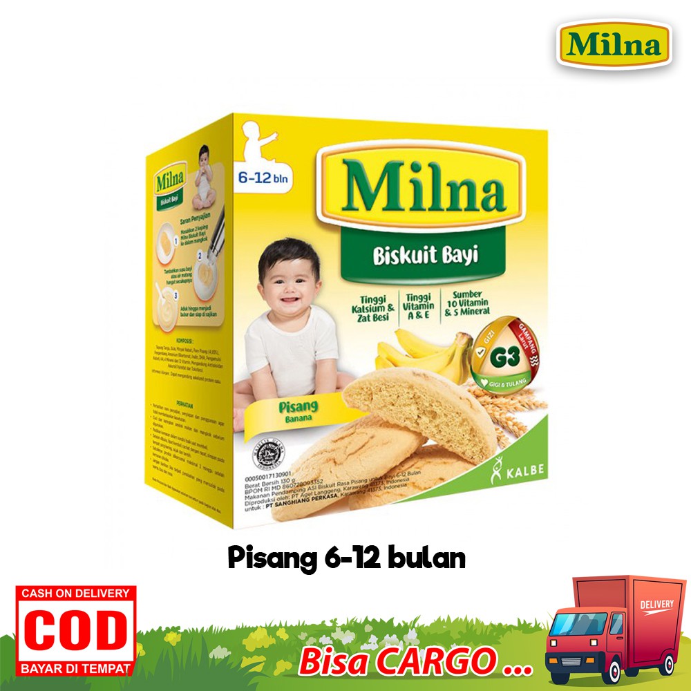 Milna Biskuit Bayi Sehat 6+ Camilan Snack Biscuit Cemilan Selingan MPASI untuk usia anak 6 bulan