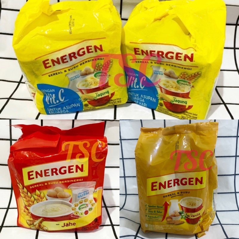 

Energen Sereal & Susu isi 10 sachet Energen Vanila / Jahe / Jagung / Corn / Ginger / Cereal