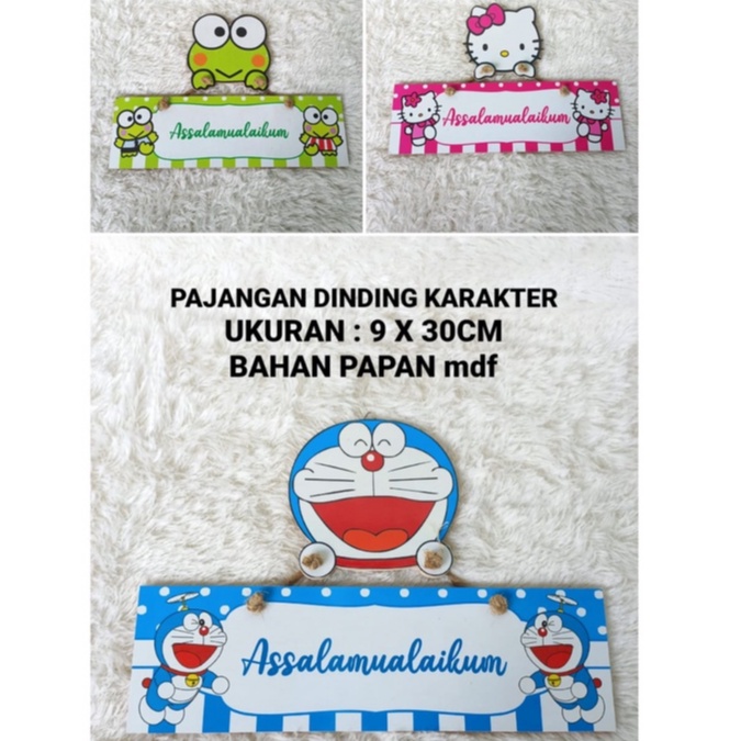 PAJANGAN DINDING DORAEMON / PAJANGAN DINDING HELLOKITTY / PAJANGAN DINDING KEROPI / PAJANGAN PINTU H