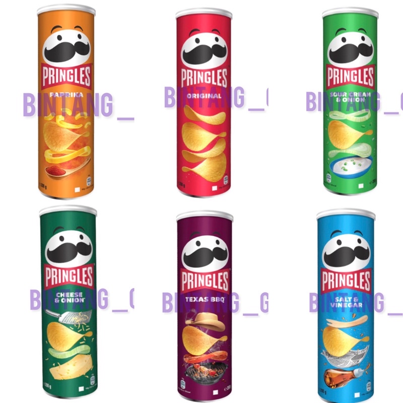 

Pringles UK / Pringles USA / Pringles / Original / Paprika / Sour Cream & Onion / Cheese Onion / Texas BBQ / Salt & Venegar