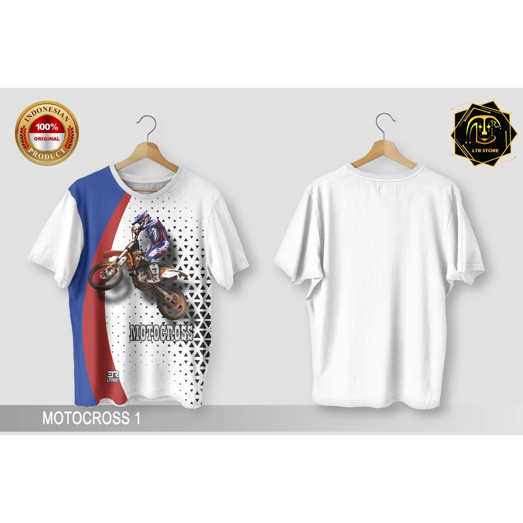 [ BAYAR DI TEMPAT ] BAJU PRINTING GAMBAR MOTOCROSS 1 - KAOS DISTRO ORIGINAL MOTOR CROSS SEPEDA MOTOR