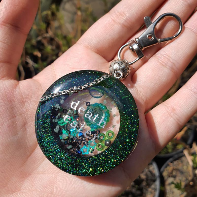 Death Eater glow in the dark resin charm