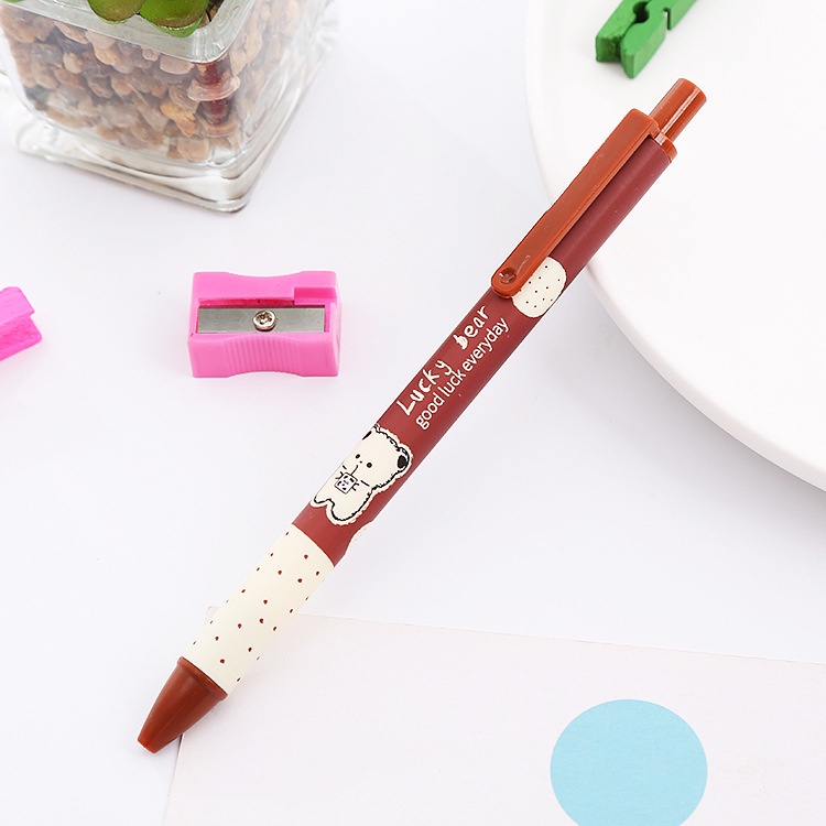 2pcs / Set Pulpen 0.5mm Motif Hewan Gaya Korea Untuk Sekolah / Kantor