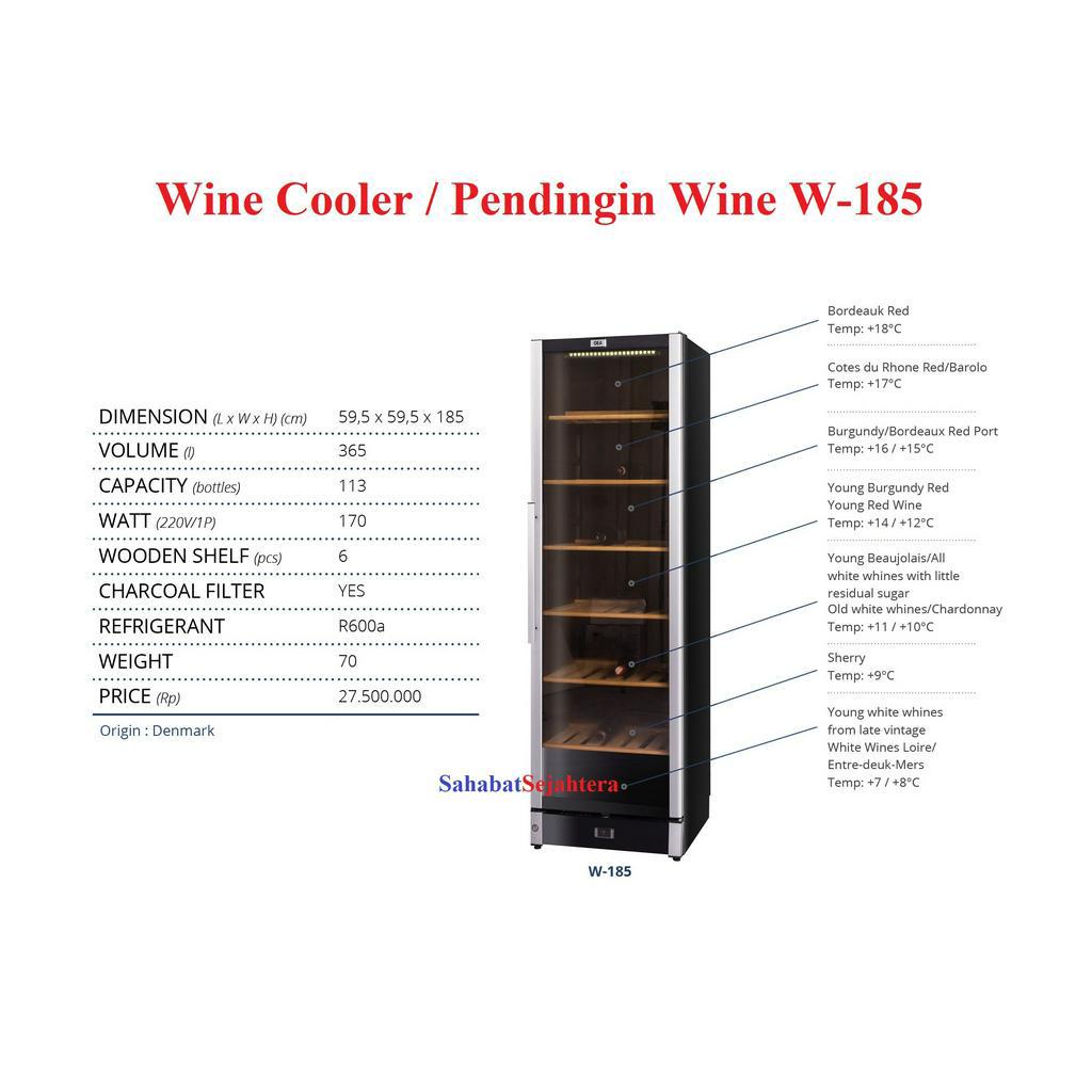 GEA Wine Cooler Multi Zone Temperature W-185 Kulkas Pendingin Penyimpan Wine