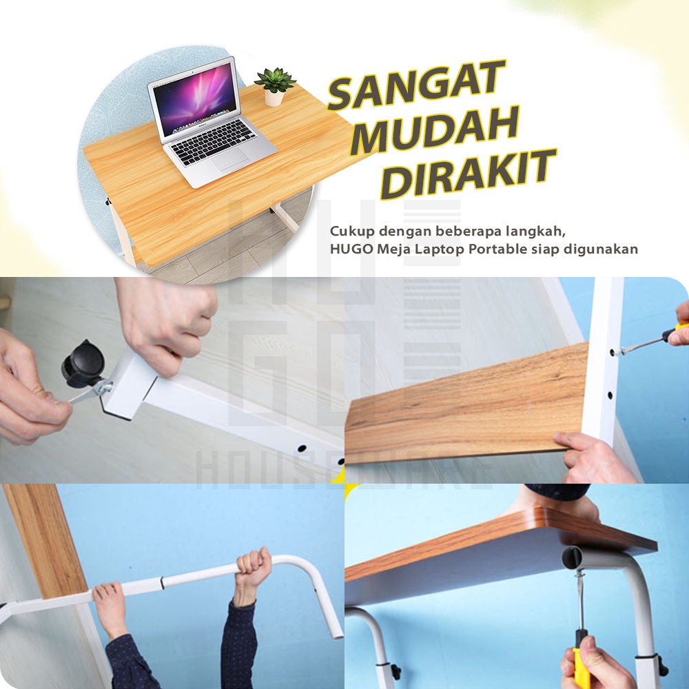 HUGO Meja Laptop Kasur / Meja Samping Tempat Tidur Portable