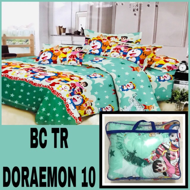 Bedcover dan Sprei Karakter Doraemon King / Queen Size 
