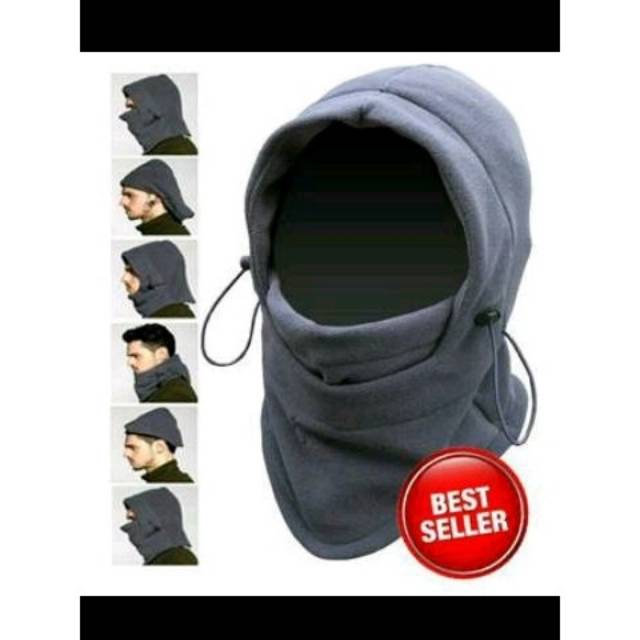 Masker Scarf pencegah virus balaclava multifungsi ninja kupluk Polar 6 in 1 Full Face