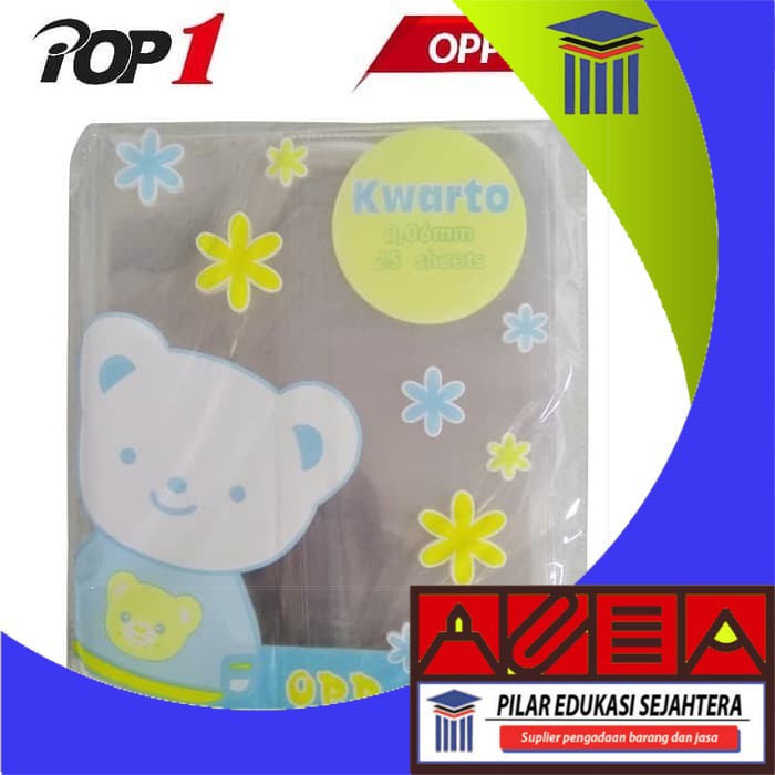 

POP 1 SAMPUL PANDA PLASTIK BENING BUKU TULIS KWARTO OPP MURAH