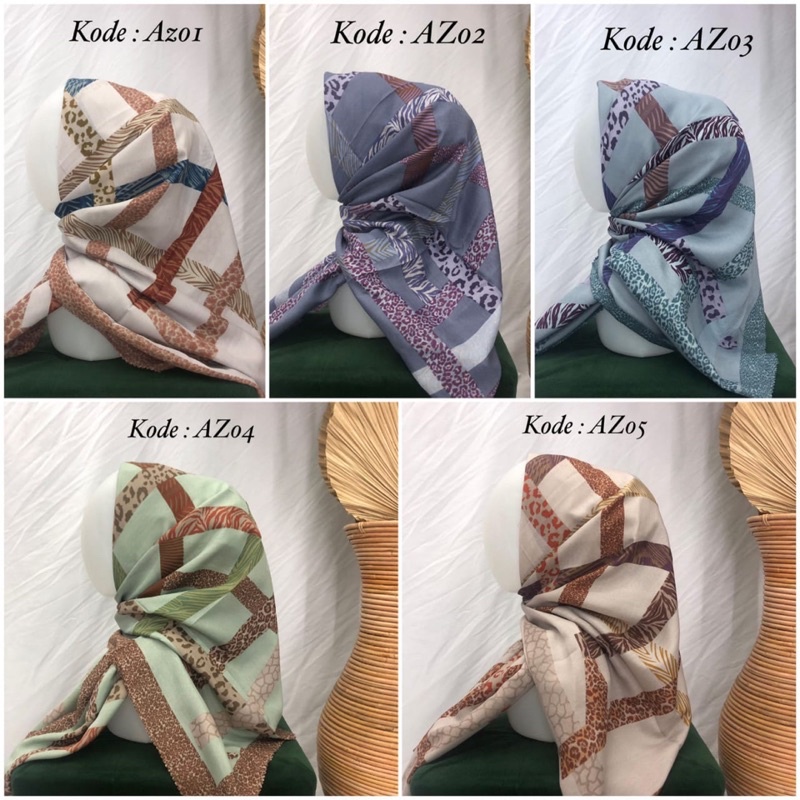 Hijab Motif Azara Lc / Hijab Motif Azara Oregano