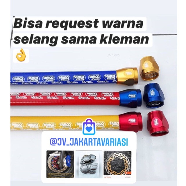selang radiator samco ninja r / rr plus kleman