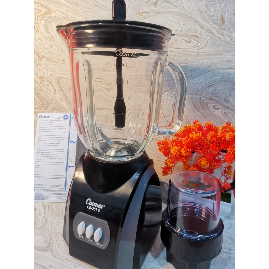 Jual COSMOS Blender CB 281 G 2 Tabung Kaca / Juicer Mesin / Blend Hitam ...