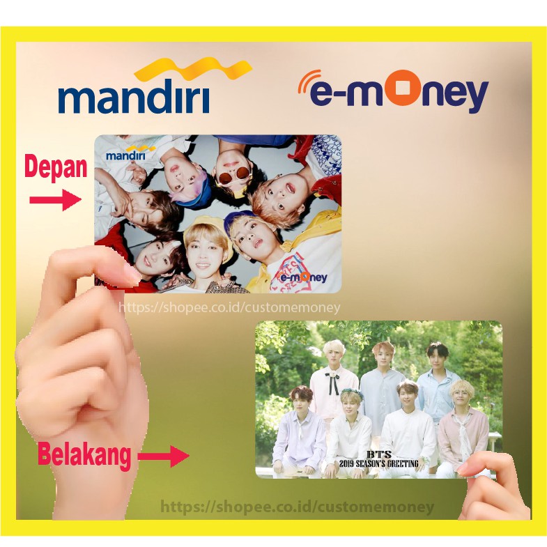 Emoney BTS Season Greeting Kpop Korea 2 Etoll EMoney Mandiri BCA Flazz BNI Tapcash BRI Brizz -2 SISI