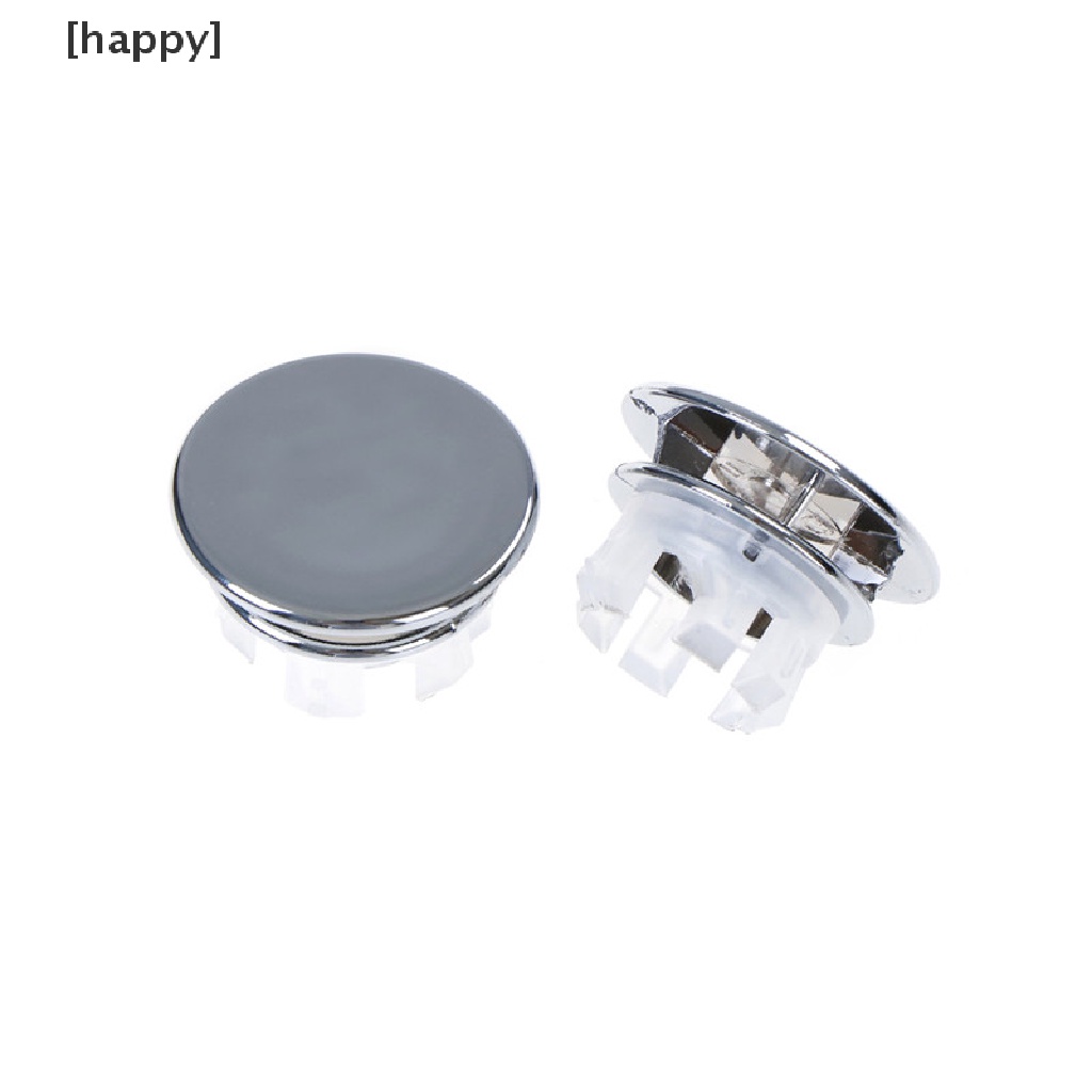 HA 2PCS Round Overflow Cover Tidy Trim Chrome Bathroom Basin Sink Spare Replacement ID