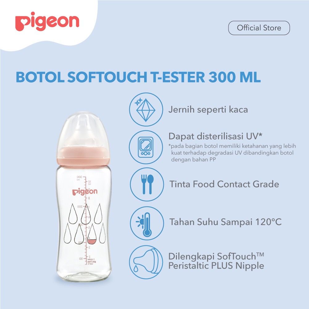 Pigeon Botol T-Ester Wideneck 200ml &amp; 300ml - Pigeon Premium Care T-Ester Bottle